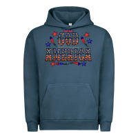 Pigment Midnight Navy 4 july god bless america western Urban Hoodie - CowCowDesign