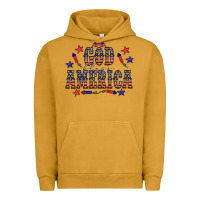 Pigment Peanut Butter 4 july god bless america western Urban Hoodie - CowCowDesign