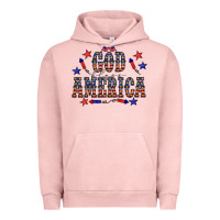 Pigment Salmon 4 july god bless america western Urban Hoodie - CowCowDesign