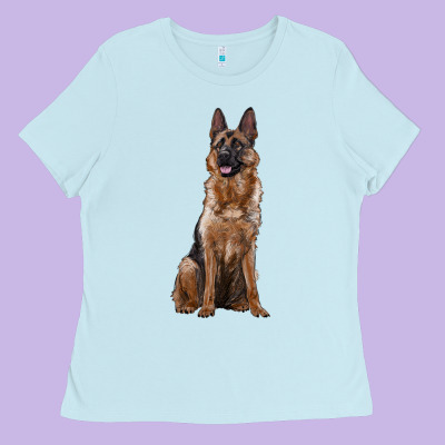 German Shepherd Ladies Tee Designed By Ranaportraitstore