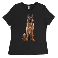 Black german shepherd Ladies Tee - RanaPortraitStore