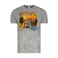 Cloud Rock actinup with cowgirl Vintage Tee - NancyCooperArtShop