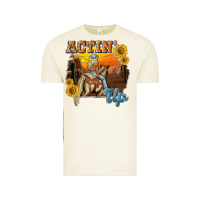 Vintage Arctic actinup with cowgirl Vintage Tee - NancyCooperArtShop