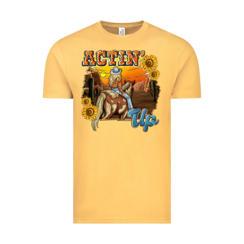 Actinup With Cowgirl Vintage Tee by NancyCooperArtShop | Teevron