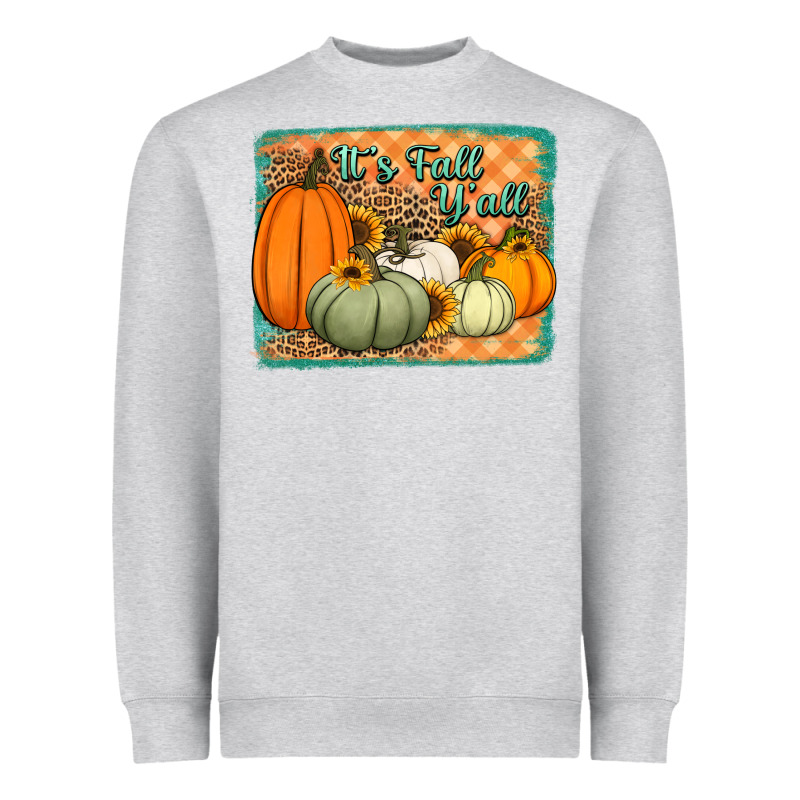 It's Fall Y'all Pumpkins Halloween And Sunflowers Heavyweight Sweatshirt by Jasminsmagicworld | Teevron