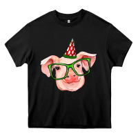 Black pig christmas Heavy Core Tee - RanaPortraitStore