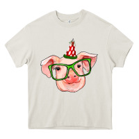 Cream pig christmas Heavy Core Tee - RanaPortraitStore