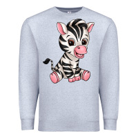 Heather Grey zebra Premium Sweatshirt - texasbilliewilder