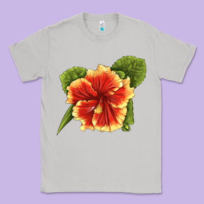 Hawaiian Hibiscus Flower Illustrations Classic Tee Designed By Lillyallendesigns
