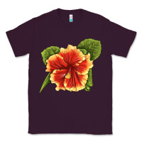 Plum Hawaiian Hibiscus Flower Illustrations Classic Tee - LillyAllenDesigns
