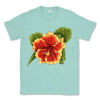 Seafoam Hawaiian Hibiscus Flower Illustrations Classic Tee - LillyAllenDesigns
