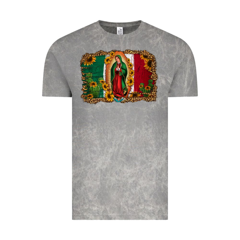 Our Lady Of Guadalupe Mexican Flag Background Vintage Tee by Jasminsmagicworld | Teevron