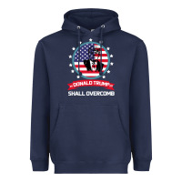 Navy DONALD TRUMP 2016 WE SHALL OVERCOMB Heavyweight Hoodie - Bettercallsaul