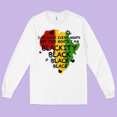 Black Black Blackity Long Sleeve Tee Designed By Maliassmallbusiness