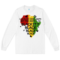 White black black blackity Long Sleeve Tee - MaliasSmallBusiness