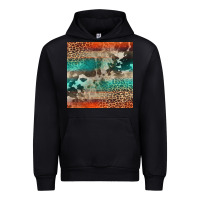Black Leopard Cowhide Pattern Urban Hoodie - CowCowDesign