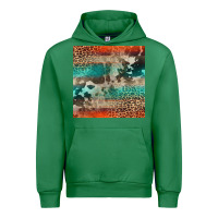 Emerald Leopard Cowhide Pattern Urban Hoodie - CowCowDesign