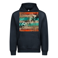 Navy Leopard Cowhide Pattern Urban Hoodie - CowCowDesign
