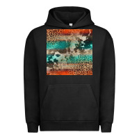 Pigment Black Leopard Cowhide Pattern Urban Hoodie - CowCowDesign