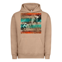 Pigment Burro Leopard Cowhide Pattern Urban Hoodie - CowCowDesign