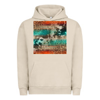 Pigment French Oak Leopard Cowhide Pattern Urban Hoodie - CowCowDesign