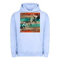Pigment Grape Ice Leopard Cowhide Pattern Urban Hoodie - CowCowDesign