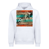 White Leopard Cowhide Pattern Urban Hoodie - CowCowDesign
