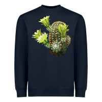 Navy nylon hedgehog cactus Heavyweight Sweatshirt - LillyAllenDesigns