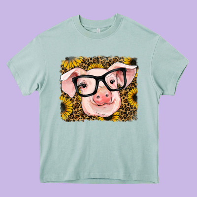 Sunflowers Pig Heavy Core Tee Designed By Ranaportraitstore