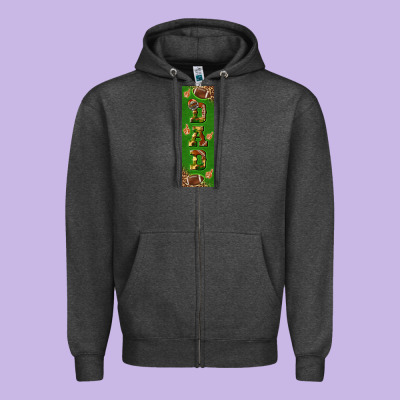 American Football Dad Pen Wrap Zipper Hoodie Designed By Bundleandbundleshop