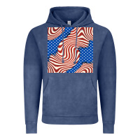 Vintage Denim american flag seamless pattern Vintage Hoodie - BundleAndBundleShop