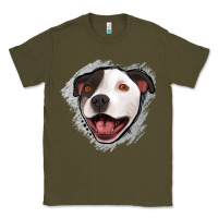 Army Green pittbull gray glitter Classic Tee - Jasminsmagicworld