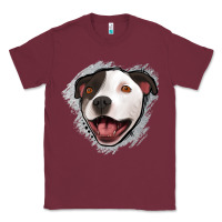 Burgundy pittbull gray glitter Classic Tee - Jasminsmagicworld