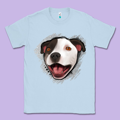 Pittbull Gray Glitter Classic Tee Designed By Jasminsmagicworld