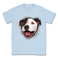 Dusty Blue pittbull gray glitter Classic Tee - Jasminsmagicworld