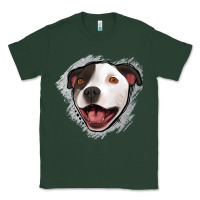 Sports Green pittbull gray glitter Classic Tee - Jasminsmagicworld