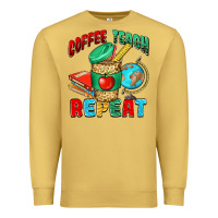 Antique Gold coffee teach repeat Premium Sweatshirt - NancyCooperArtShop