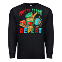 Black coffee teach repeat Premium Sweatshirt - NancyCooperArtShop