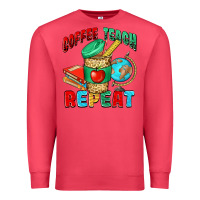 Cardinal coffee teach repeat Premium Sweatshirt - NancyCooperArtShop