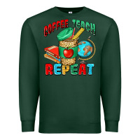 Sports Green coffee teach repeat Premium Sweatshirt - NancyCooperArtShop