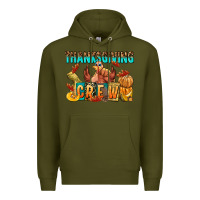 Army Green Thanksgiving crew Premium Hoodie - NancyCooperArtShop