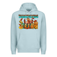 Blue Mist Thanksgiving crew Premium Hoodie - NancyCooperArtShop