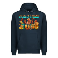 Navy Thanksgiving crew Premium Hoodie - NancyCooperArtShop