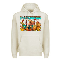 Oatmeal Heather Thanksgiving crew Premium Hoodie - NancyCooperArtShop