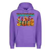 Purple Thanksgiving crew Premium Hoodie - NancyCooperArtShop