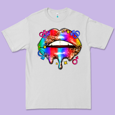 Pride Lips Premium Tee Designed By Adodesignshop