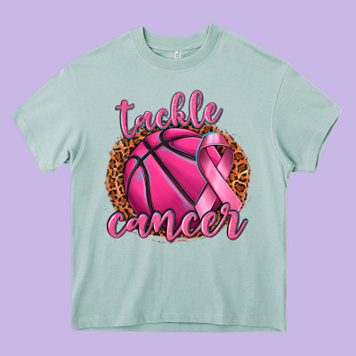 Tackle Cancer Basketball Heavy Core Tee Designed By Texasbilliewilder