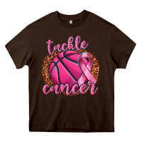Chocolate Brown tackle cancer basketball Heavy Core Tee - texasbilliewilder
