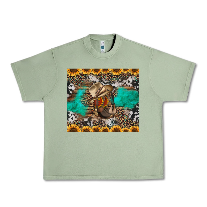 Western Boots And Sunflowers Tumbler Urban Heavy Tee by Jasminsmagicworld | Teevron
