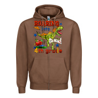 Chestnut roaring into 4th grade Zipper Hoodie - BundleAndBundleShop